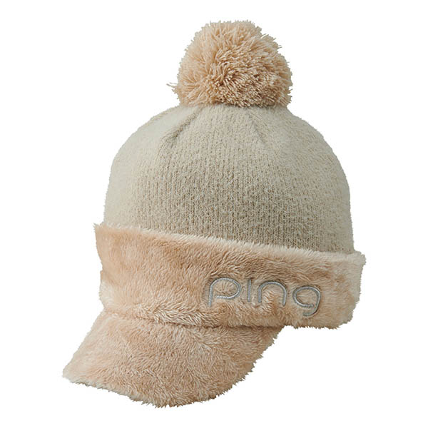 HW-L2519 光電子ブリムニットキャップ(アイボリー): レディース│PING