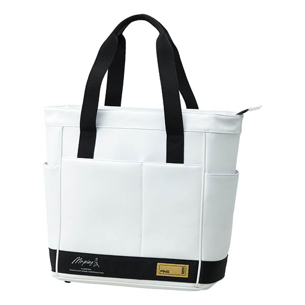 【minamina】PING ゴルフトートバッグ ホワイト/ネイビー minamina】PING ゴルフトートバッグ ホワイト/ネイビー minamina】PING