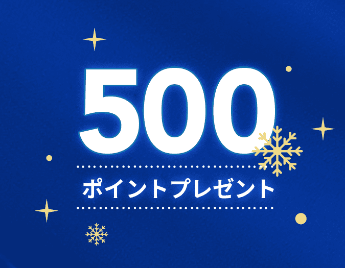 500ポイントプレゼント