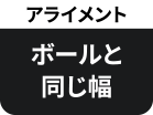 ボールと同じ幅